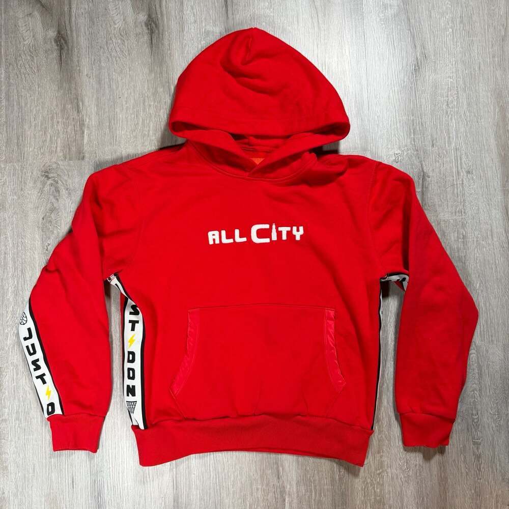 Just Don All City Red Pullover Hoodie Sweatshirt